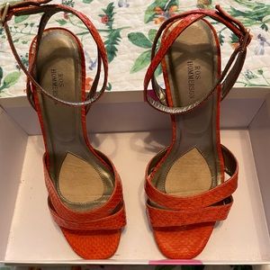 Ros Hommerson Peach Leather Sandals